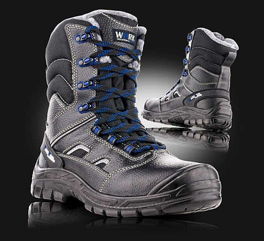 Pantofi de lucru cu toc înalt SHEFFIELD, design de iarnă
