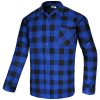 CĂMAȘĂ FLANCO ALBASTRĂ DIN FLANEL